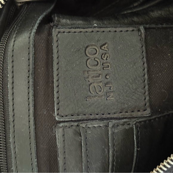 Latico Black Leather Satchel with Fringe Details - Picture 5 of 5